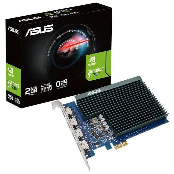 ASUS GEFORCE GT730-4H-SL-2GD5 2GB GDDR5 64Bit NVIDIA Ekran Kartı ürün görseli 1