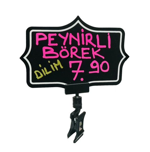 Kirtasiyeavm Mini Mandal Etiket Tutucu ve Yaz / Sil Siyah Yıldız Şekilli Fiyat Etiketi 10 lu Pk ürün görseli 1