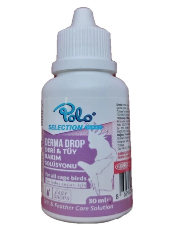 Polo Derma Drop (Deri & Tüy Bakım Solüsyonu) Kuş Vitamini 30ml ürün görseli 1