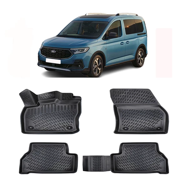 Rizline Ford Tourneo Connect 2023 Sonrası  3D Havuzlu Paspas Sİyah ürün görseli 1