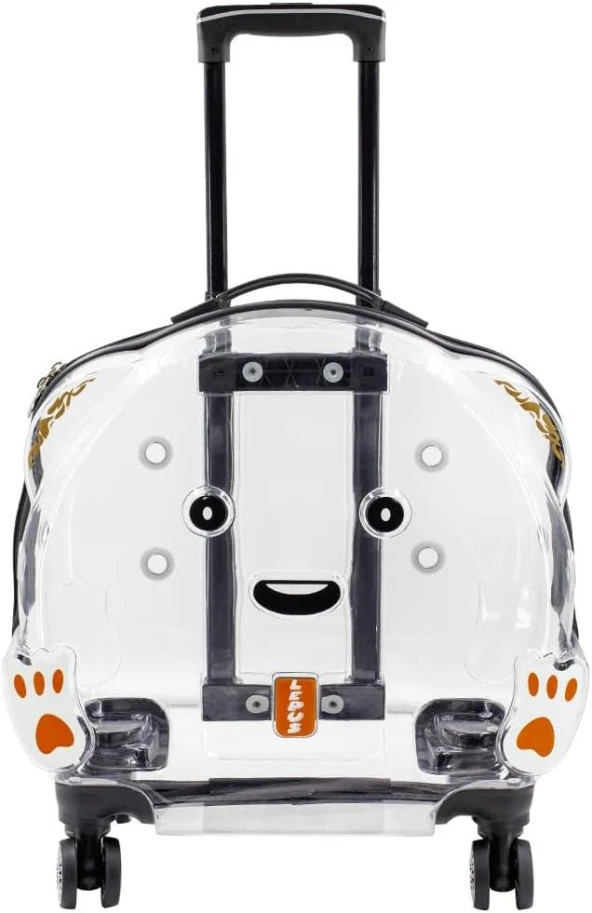 Lepus WHEEL BAG 4 Teker Kedi ve Köpek Valiz 42-45-25cm Şeffaf ürün görseli 1