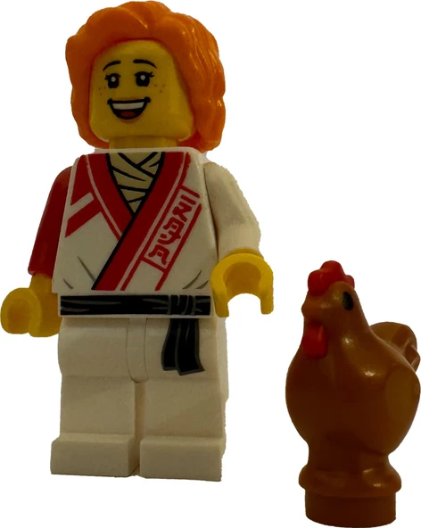 Orjinal Lego Minifigür Ninjago Dojo Student with Brown Chicken ürün görseli 1