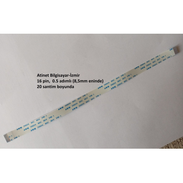 Awm 20624 80C 60V Vw-1 Flex Şerit Kablo 16 Pin 20 Cm 16-0.5-20A ürün görseli 1