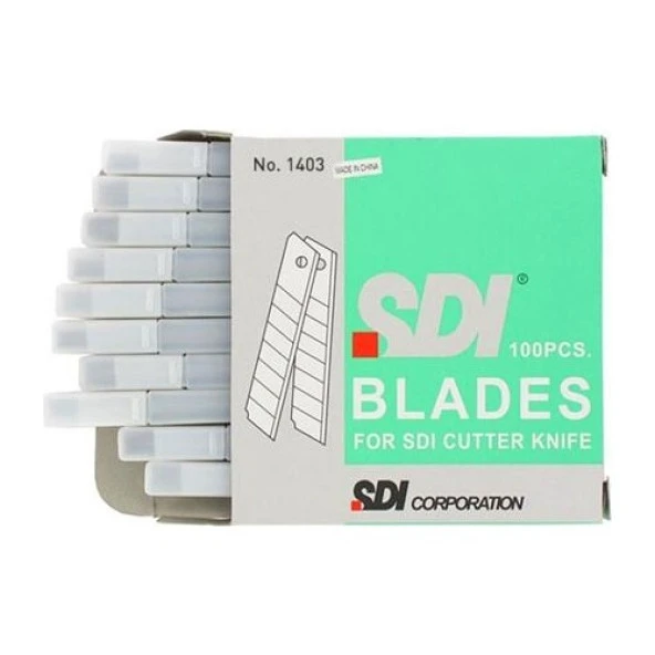 Sdi 1403 Maket Bıçağı Dar 9mm Yedek Ağız Uç Yedeği 100 Lü Paket ürün görseli 1