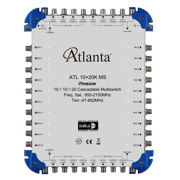 Atlanta 10/20 10x20 Santral Merkezi Sistem Multiswitch ( Geçişli Kaskatlı ) ürün görseli 1