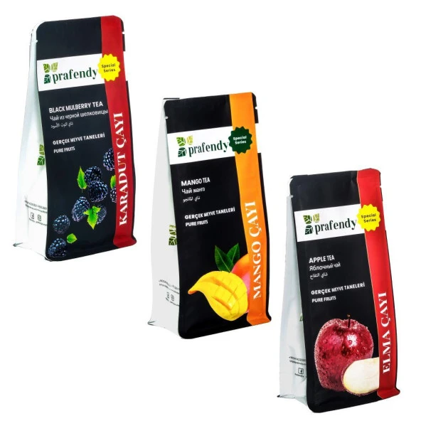 PRAFENDY KARADUT - MANGO - ELMA ÇAYI, GERÇEK MEYVE TANELİ 3 x 250 Gr ürün görseli 1