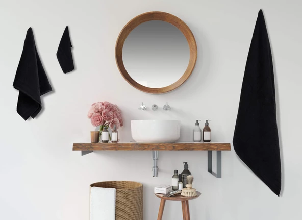 %100 Pamuk 6 Parça Microcotton Mutfak Havlusu / El & Yüz Havlusu / Banyo Havlusu Seti Hürsan Saphir ürün görseli 1