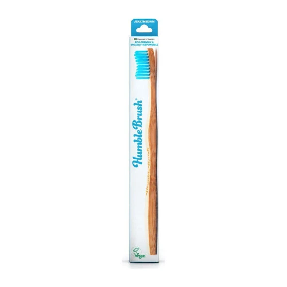 Humble Brush Adult Medium Bambu Diş Fırçası | Mavi ürün görseli 1