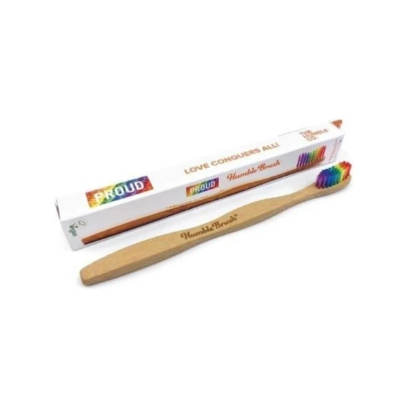 Humble Brush Adult Soft Proud Bambu Diş Fırçası | Gökkuşağı ürün görseli 1