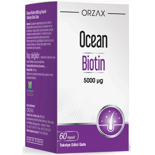 Ocean Biotin 5000 mcg 60 Kapsül ürün görseli 1