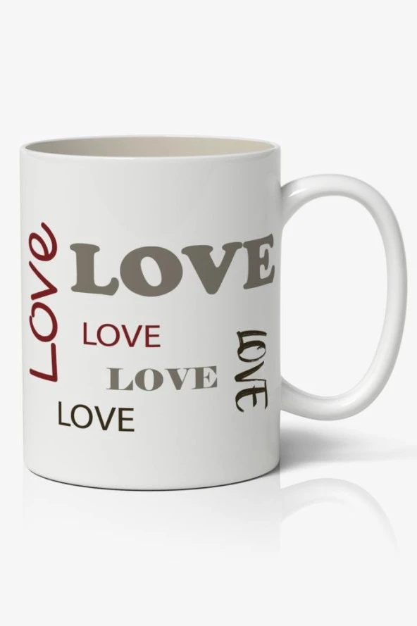 Love Baskılı Kupa Bardak Kahve Kupa Bardak ürün görseli 1