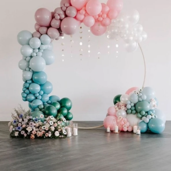 Pembe Mint Yeşili Balon Zincir Seti ürün görseli 1