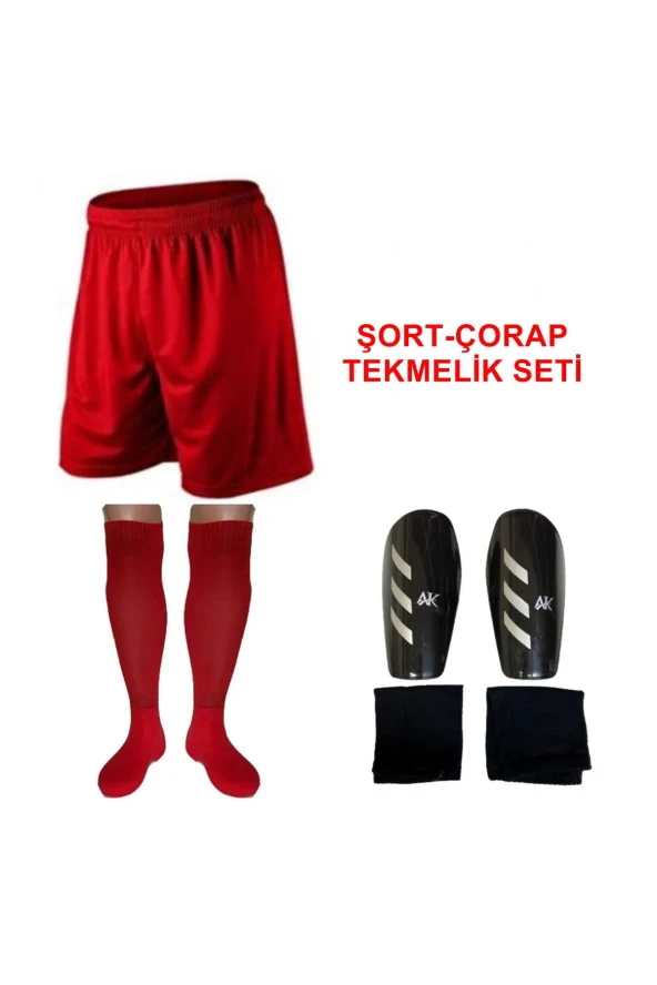 Mugesporgiyim Lüx Futbol  Şort Çorap Tekmelik Seti ürün görseli 1