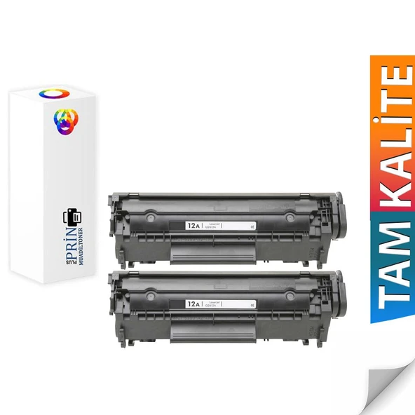 Hp Laserjet 1012 Yazıcı Uyumlu 12A Muadil Toner 2'li Paket ürün görseli 1