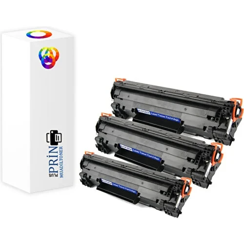 PlusPrint I-Sensys MF247DW Yazıcı Yazıcı Uyumlu Muadil Toner CRG737 3lü Paket ürün görseli 1