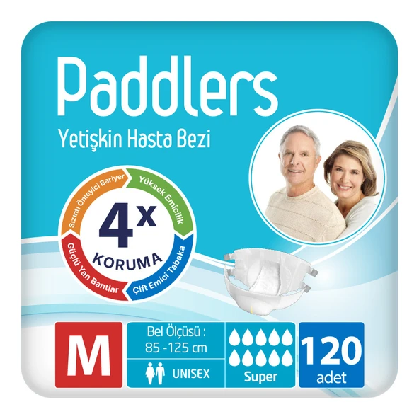 Paddlers Yetişkin Bantlı Bez Medium 30 x 4 li Koli (120 Adet) ürün görseli 1