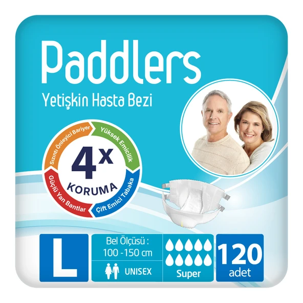 Paddlers Yetişkin Bantlı Bez Large 30 X 4 Li Koli 120 Adet ürün görseli 1