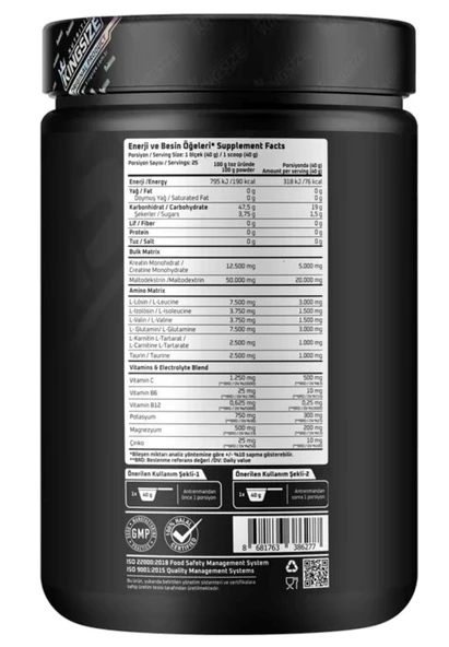 Kingsize Nutrition Crea Carb 1000 Gr - Resim 2