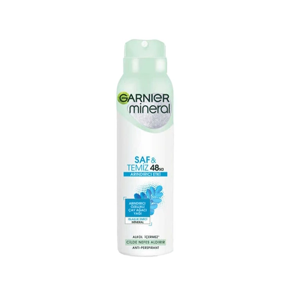 Garnier Mineral Saf ve Temiz 48sa Deodorant 150ml ürün görseli 1