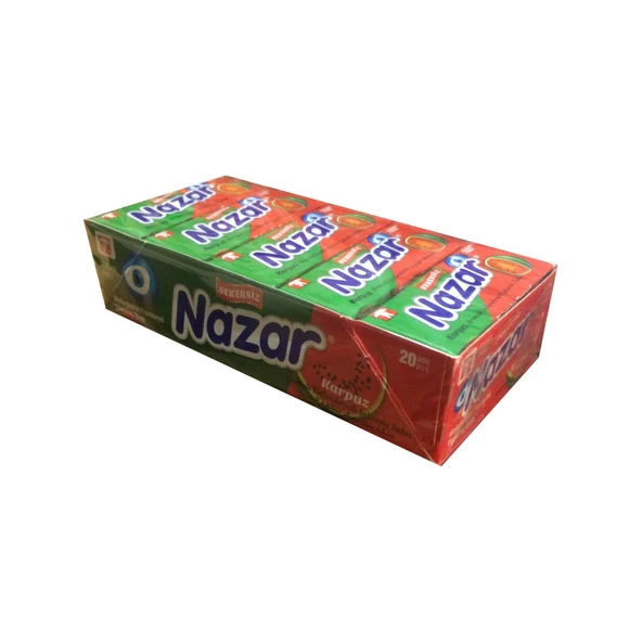 Nazar 5'li Karpuz  Aromalı Sakız 20 Adet ürün görseli 1