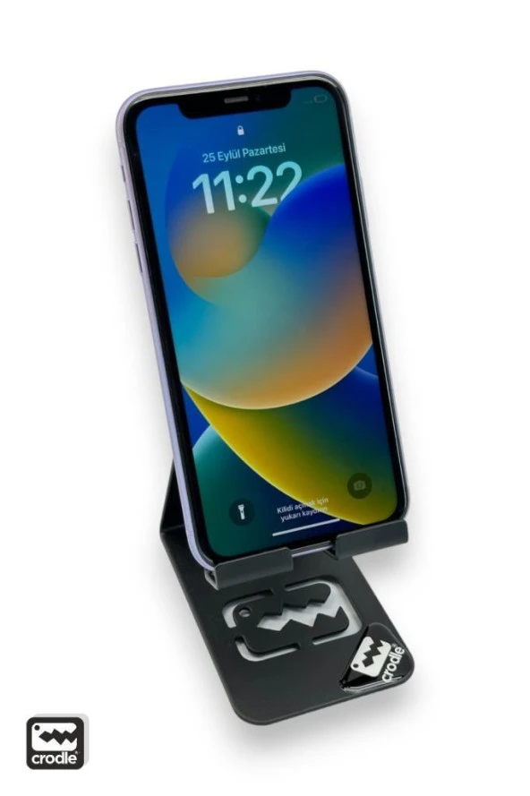 Tüm Cihazlara Uyumlu Universal Portatif Metal Masaüstü Telefon Tablet Tutucu ürün görseli 1
