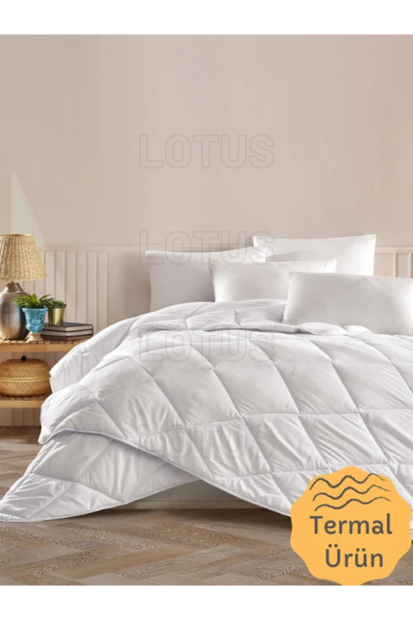 Lotusline Çift Kişilik Termal Antialerjenik Microfiber Yorgan 195x225 2200gr ürün görseli 1