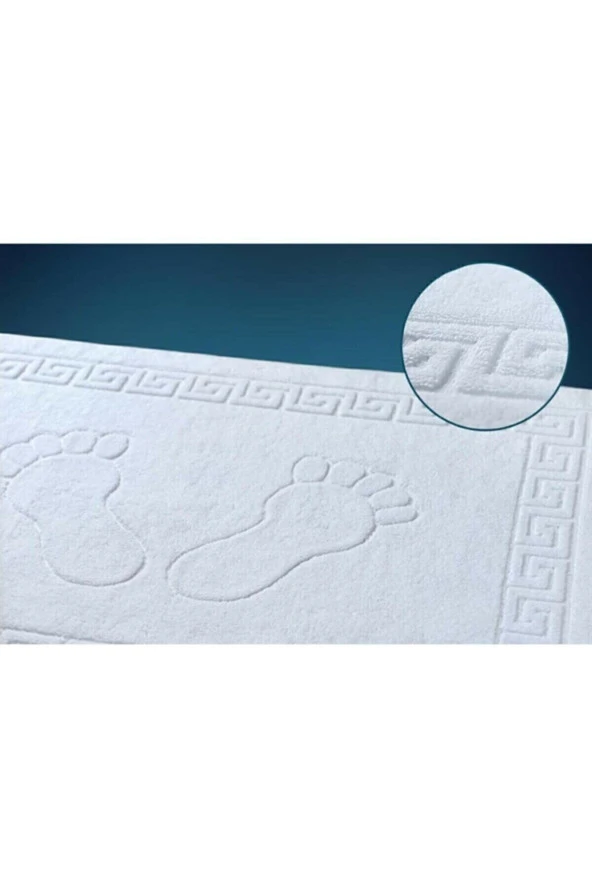 Lotusline Home Lüks % 100 Pamuk Beyaz Ayak Havlusu 50 * 70 3 Lü Set ürün görseli 1