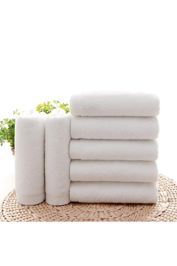 Lotusline Home Lüks %100 Pamuk Beyaz Banyo Havlusu 2 Adet 70 * 140 ürün görseli 1