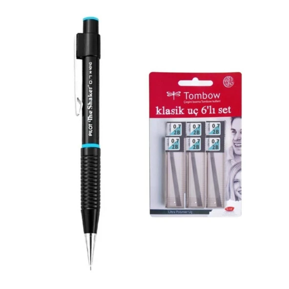Pilot Versatil Kalem Shaker 0.7 Uç + Tombow 0.7 mm 2b Uç 6 Adet ürün görseli 1