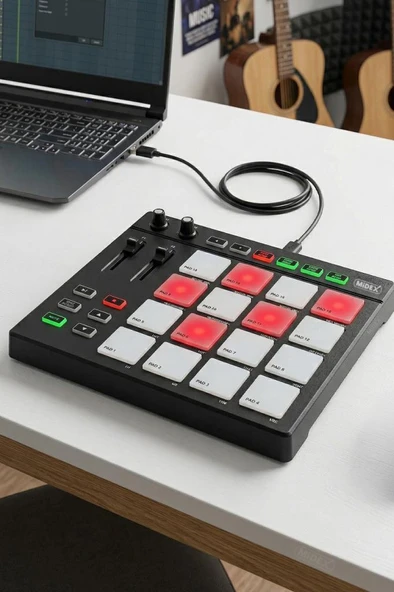 Midex Pad Controller-16 Launchpad Midi Pad Controller (48 Adet Pad Bankası) ürün görseli 1