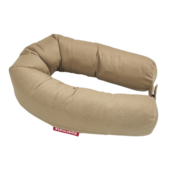 XPERMATE Fermuarlı Seyahat Yastığı Cırt Cırtlı Seyahat Boyun Yastığı Yolculuk Yastığı 110cm Bej ürün görseli 1