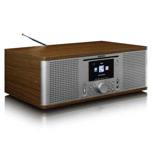 Lenco DIR-270 İnternet Radyo DAB FM Radyo CD Bluetooth Ahşap - Resim 5
