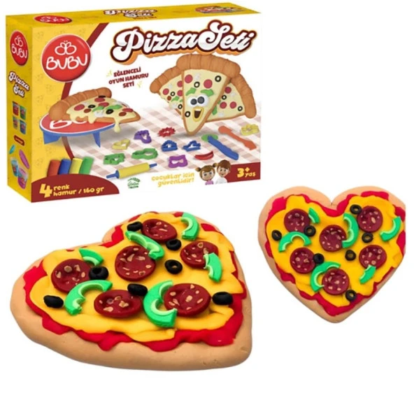 Bu-Bu Oyun Hamuru Seti Pizza L Oyun Hamuru Seti ürün görseli 1