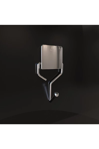 Decorev DC-4771 Dekoratif Yapıştırmalı Banyo-mutfak Metal Tekli Askı Krom Pratik Vidasız Montaj ürün görseli 1