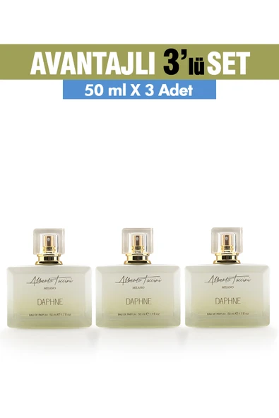 3'Lü Set Alberto Taccini Daphne Kadın Parfümü 50 ml - Resim 2