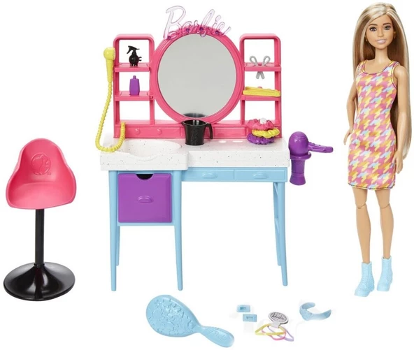 Barbie Muhteşem Kuaför Salonu HKV00 Lisanslı Ürün ürün görseli 1