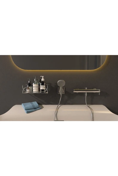 Decorev DC-5553 Dekoratif Banyo Mutfak Balkon Çok Kullanışlı Metal Sepet Krom Vida Yok ürün görseli 1