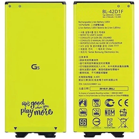 Lg G5 Bl-42D1f Batarya Pil - Resim 2