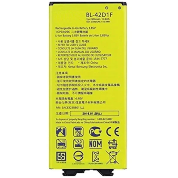 Lg G5 Bl-42D1f Batarya Pil - Resim 3