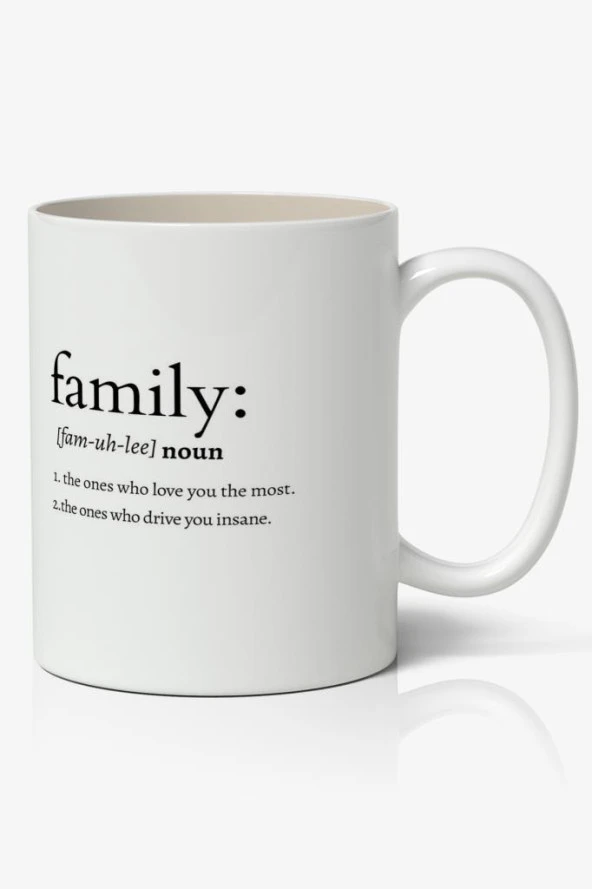 Family (Aile) Tasarımlı Kupa Bardak Baskılı Kahve Kupa Bardak ürün görseli 1