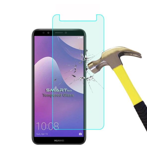 Huawei Y7 2018 Temperli Kırılmaz Cam Ekran Koruyucu ürün görseli 1