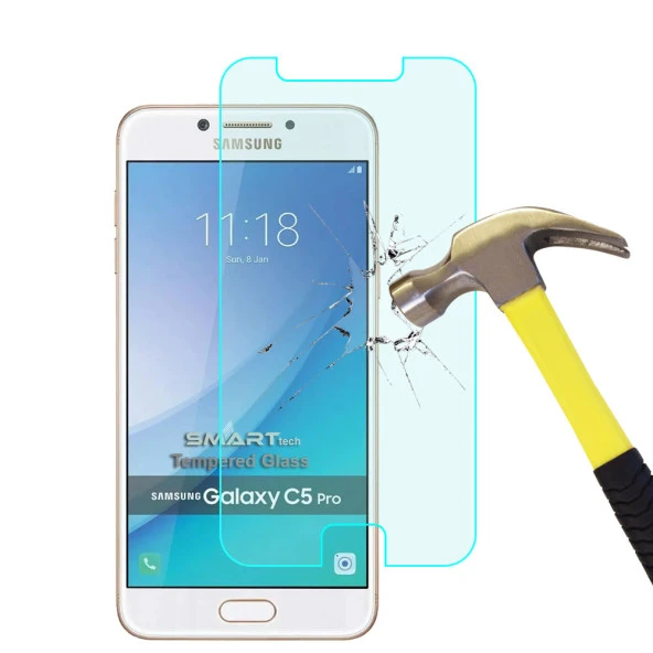 Samsung Galaxy C5 Pro Temperli Kırılmaz Cam Ekran Koruyucu ürün görseli 1