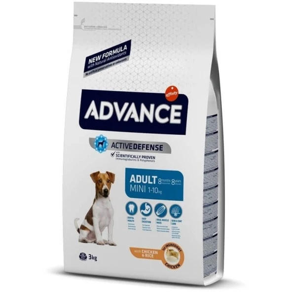ADVANCE MİNİ IRK YETİŞKİN TAVUKLU KÖPEK MAMASI 3KG ürün görseli 1