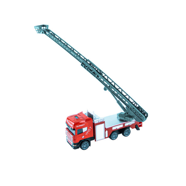Oyuncak İtfaiye Kurtarma Kamyonu Metal Mini Çek Bırak 12 Cm ürün görseli 1