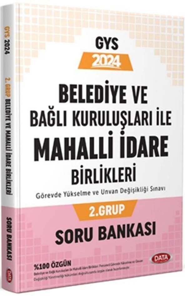 2023 Belediye ve Bağlı Kuruluşları İle Mahalli İdare Birlikleri 2. Grup Soru Bankası Data Yayınları ürün görseli 1
