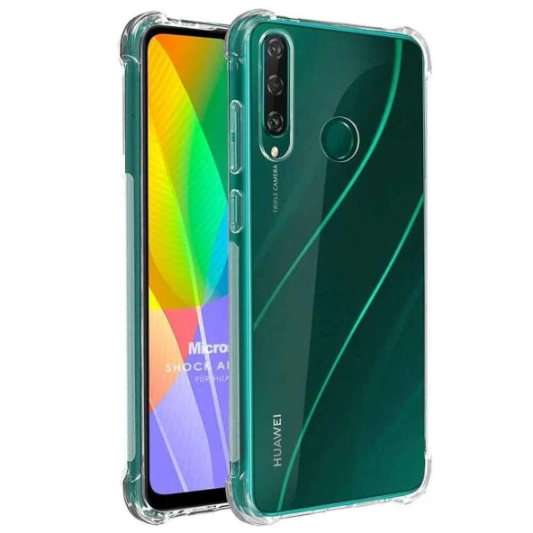Huawei Y6P Shock Absorbing Darbe Emicili Şeffaf Silikon Kılıf ürün görseli 1