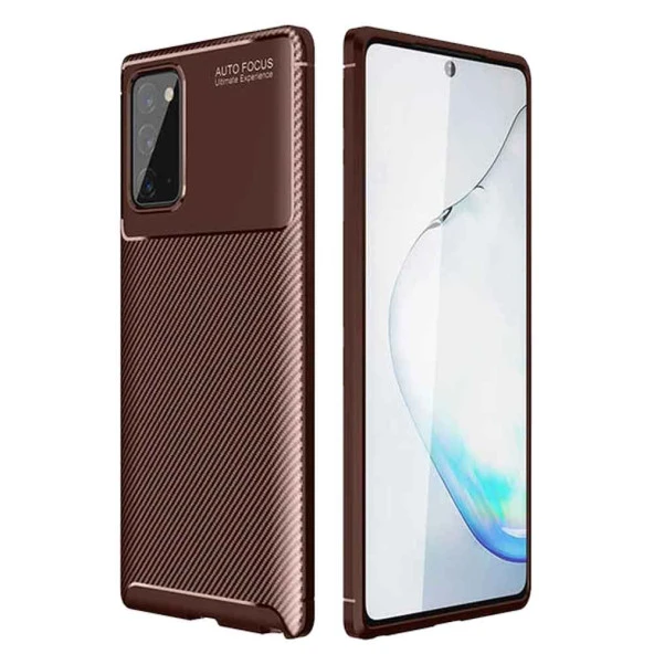 Samsung Galaxy Note 20 Ultra Karbon Desenli Negro Silikon Kılıf ürün görseli 1