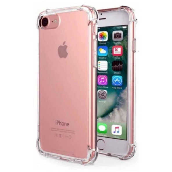 Apple IPhone 6 Plus Shock Absorbing Darbe Emicili Şeffaf Silikon Kılıf ürün görseli 1