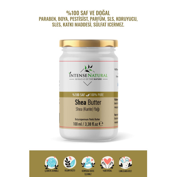 Shea Butter Soğuk Sıkım 100 ml %100 Saf ve Doğal Karite Yağı Shea Butter Oil ürün görseli 1