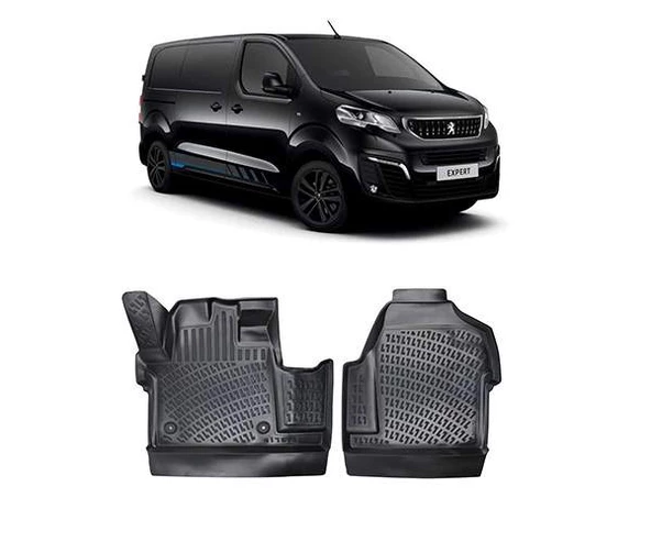 Rizline Peugeot Expert 2017 +  3D Havuzlu Paspas Siyah ürün görseli 1